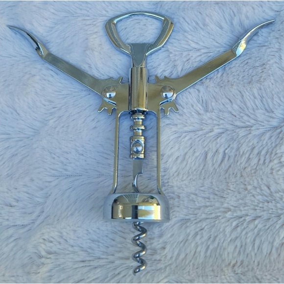 Wing Corkscrew Silver Wine Opener and Bottle Opener - Picture 12 of 16